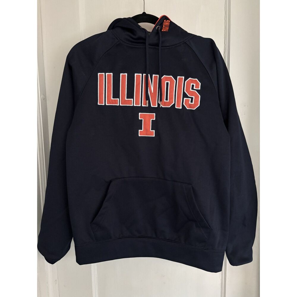 Colosseum University of Illinois Fighting Illini Hoodie Sweatshirt Size S